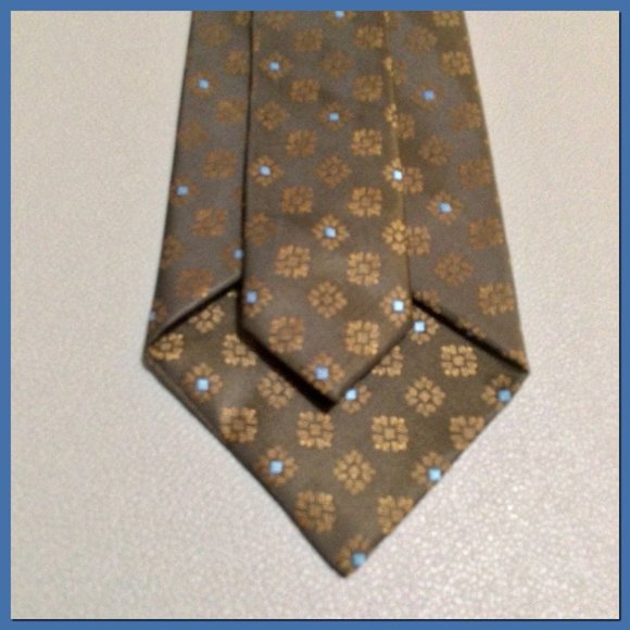 Vtg Shiny Floral Tie_115 - Picture 4 of 5